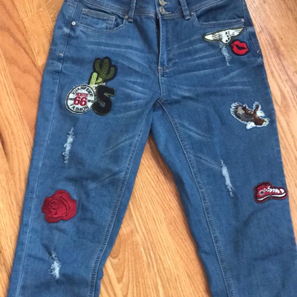 Kids Ripped Patch Jeans - Picture 3 of 4